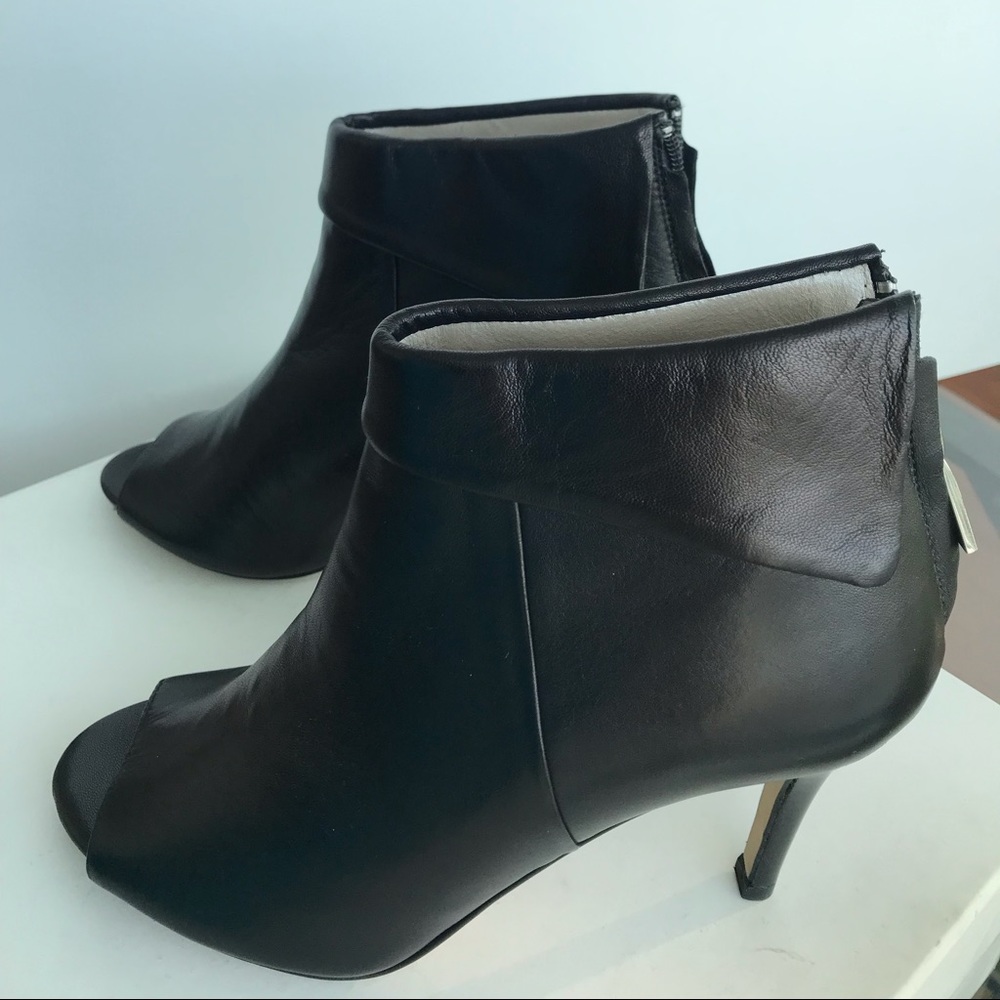 Karen Millen Soft Leather booties open toe…